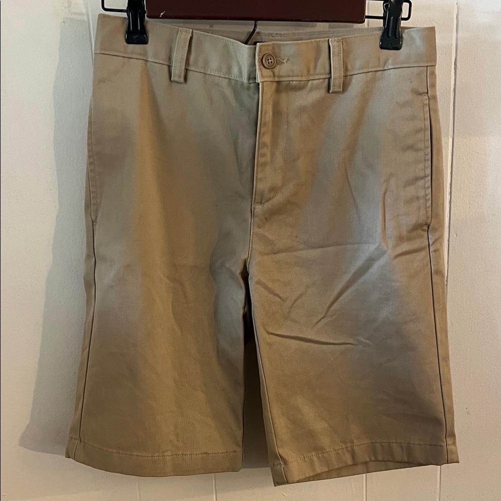 Lands' End Men's Khaki Flat Front Shorts